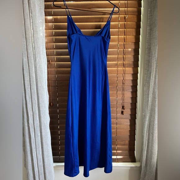 Blue Midi Slip Dress - Picture 2 of 3